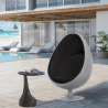 Buy Armchair Ele Chair - White Exterior - Faux Leather Black 13193 - prices